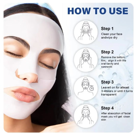 Facial Hydrogel Masks with low molecular weight collagen for elasticity, firming, and moisturizing